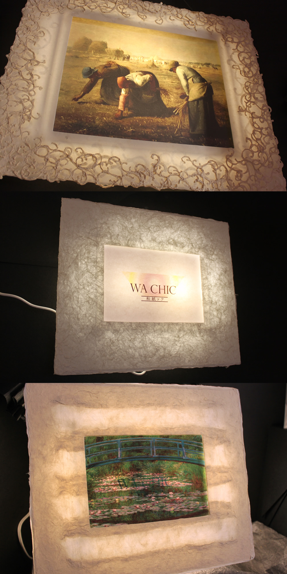 光る手漉き和紙アートフレーム「和紙ック−WA CHIC」
